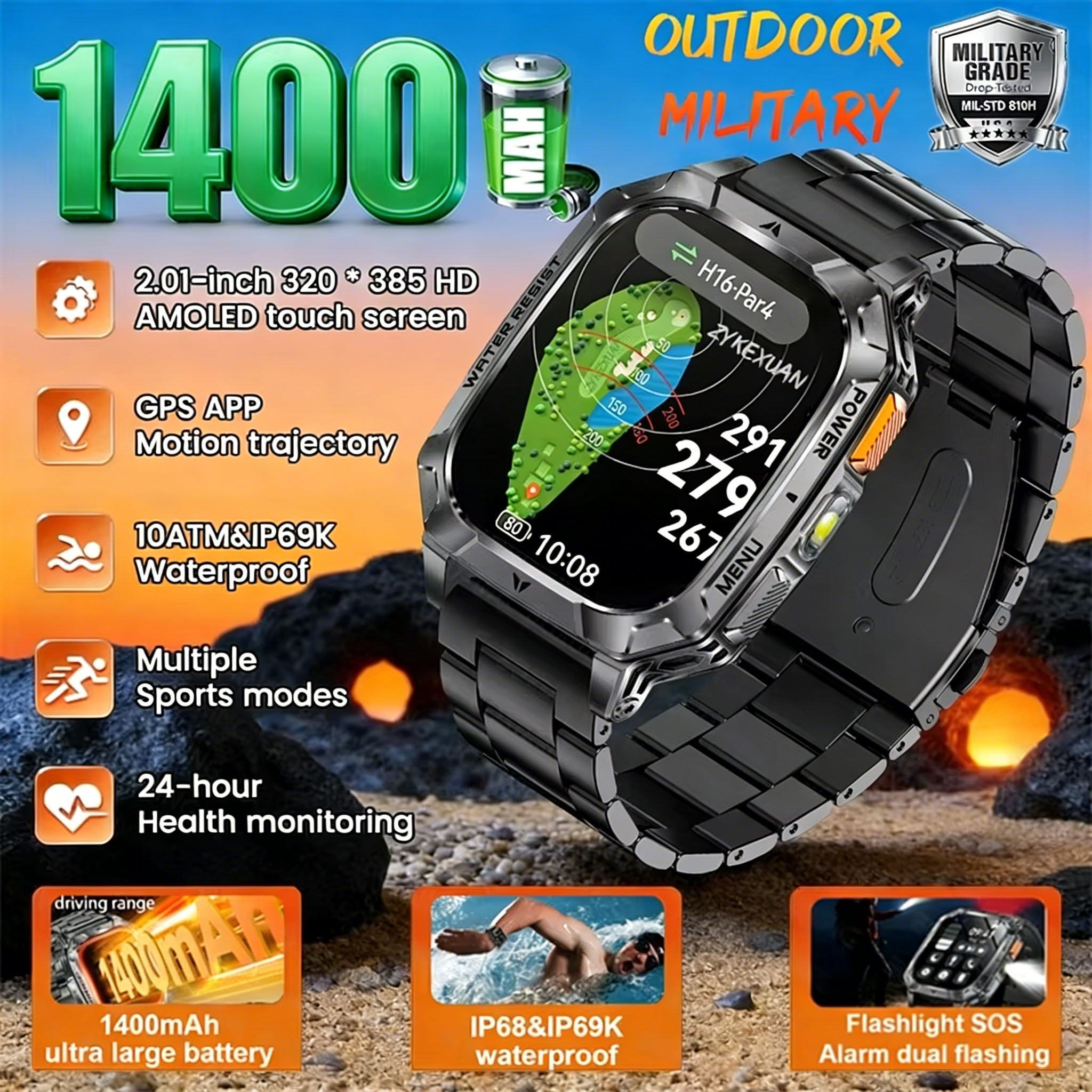 Outdoor Powersports - New 2026 Smartwatch Sports HD AMOLED
