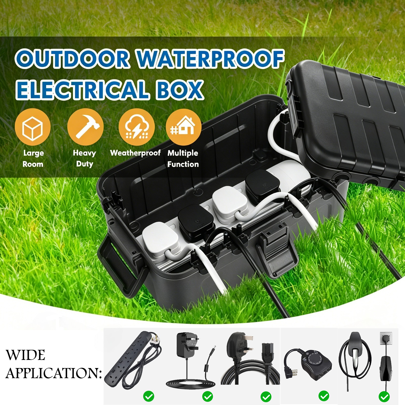 Outdoor Power Strip - Restmo Large Outdoor Electrical Box Waterproof