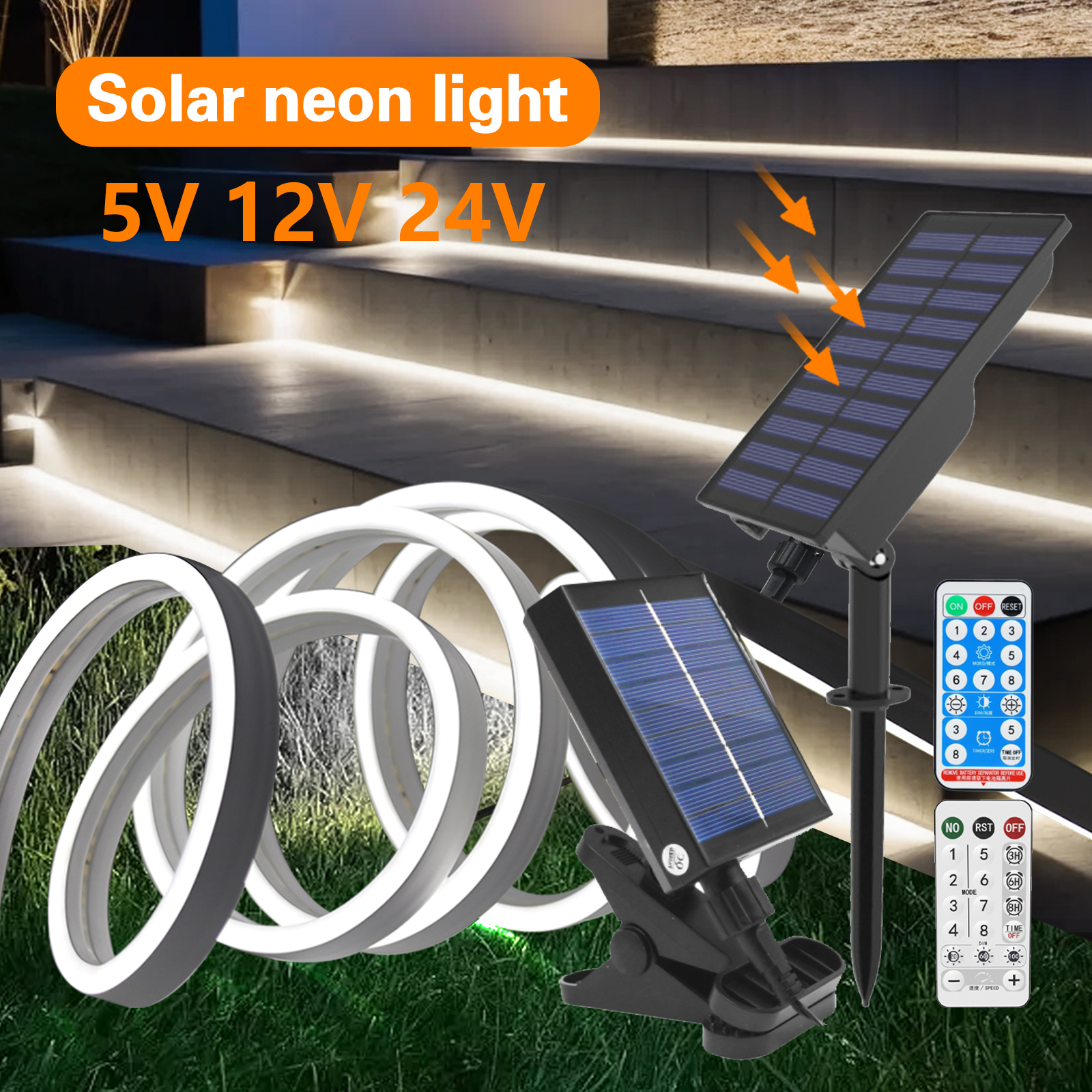 Outdoor Power Strip - Solar LED Strip Outdoor Waterproof Flexible