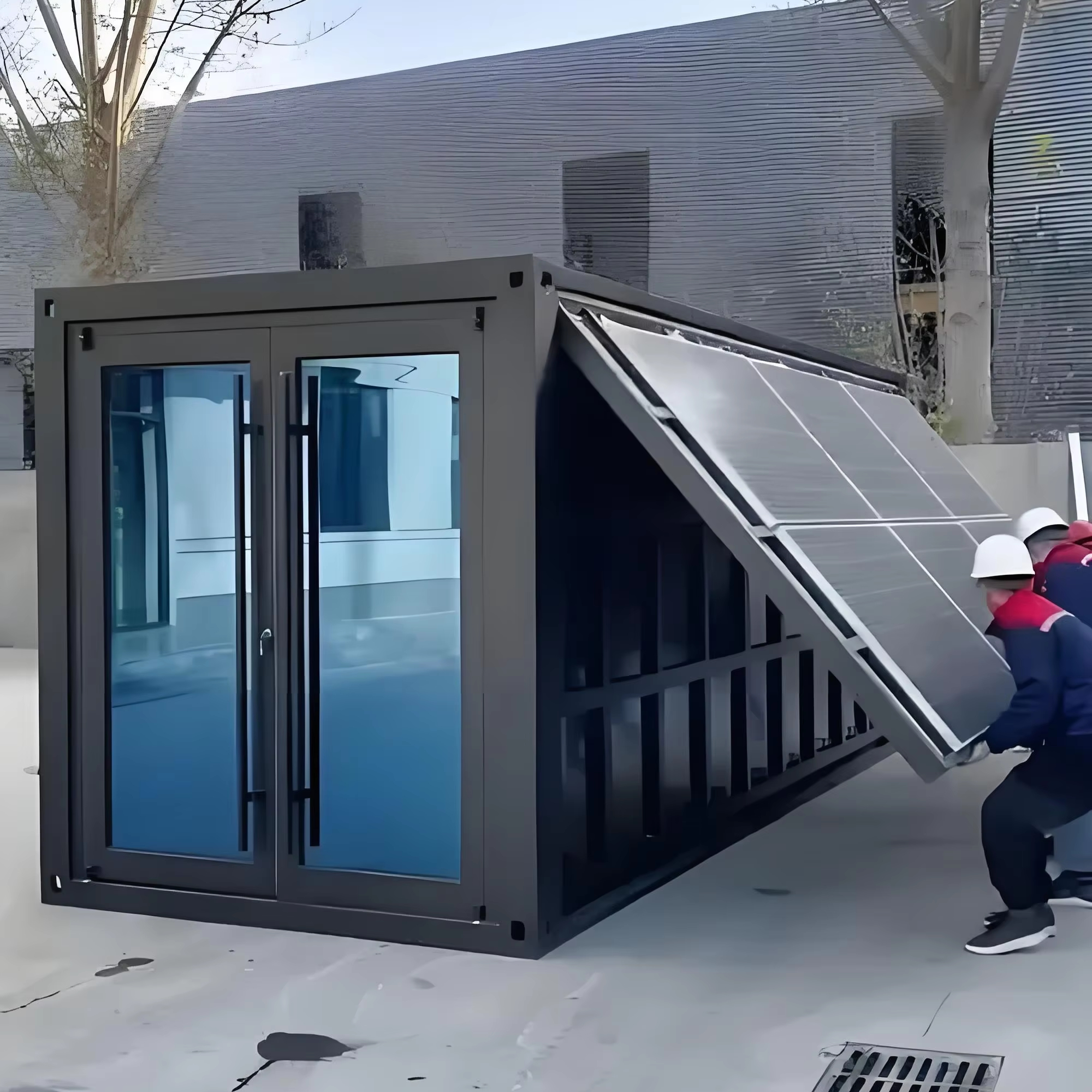 Outdoor Power House - Retractable Weatherproof Patio Enclosure with Solar