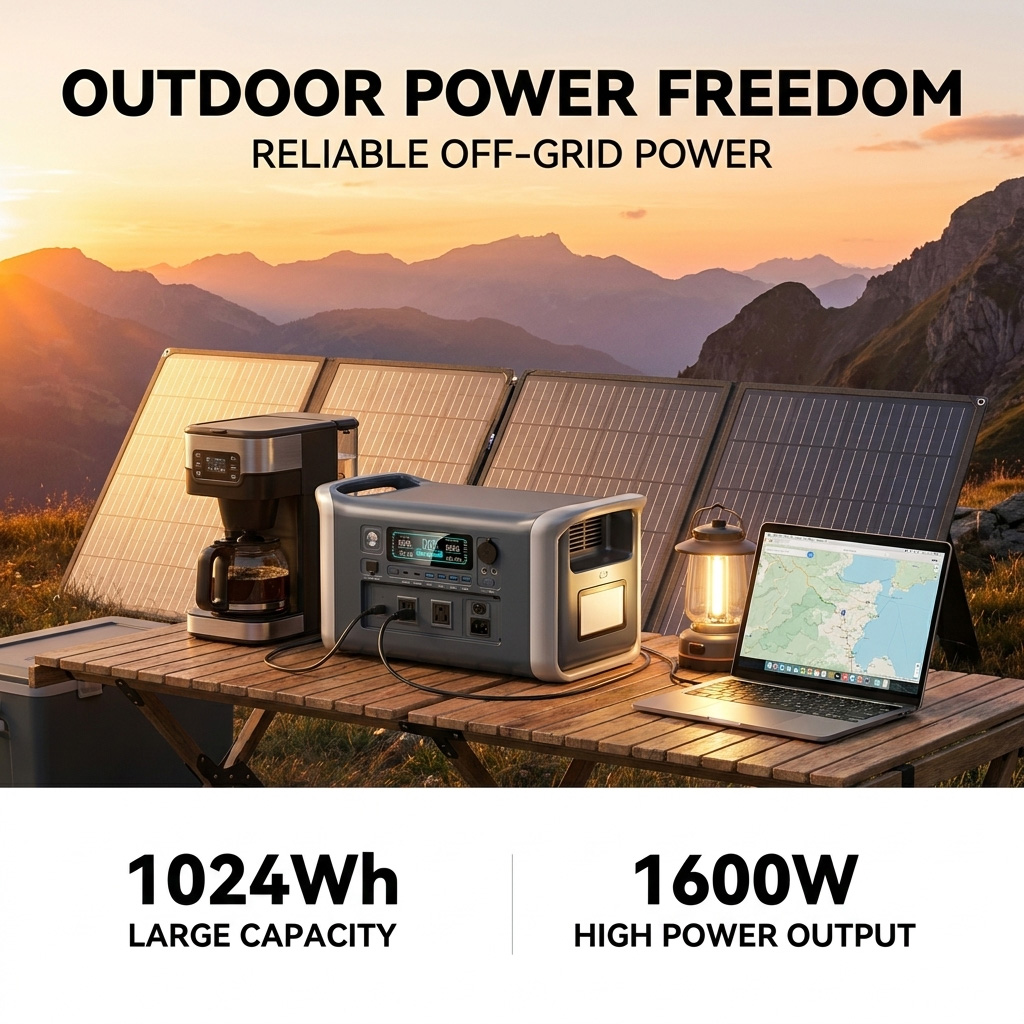 1024Wh Power Bank, LiFePO4 Sol - Ups Power Supply Outdoor のレビューと価格