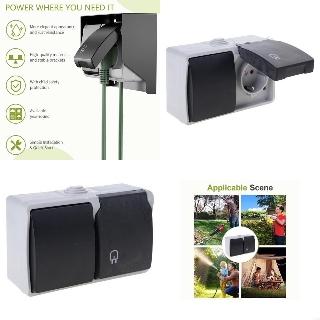  Waterproof Outlet with Cover  - Outdoor Power Outlet Install のレビューと価格