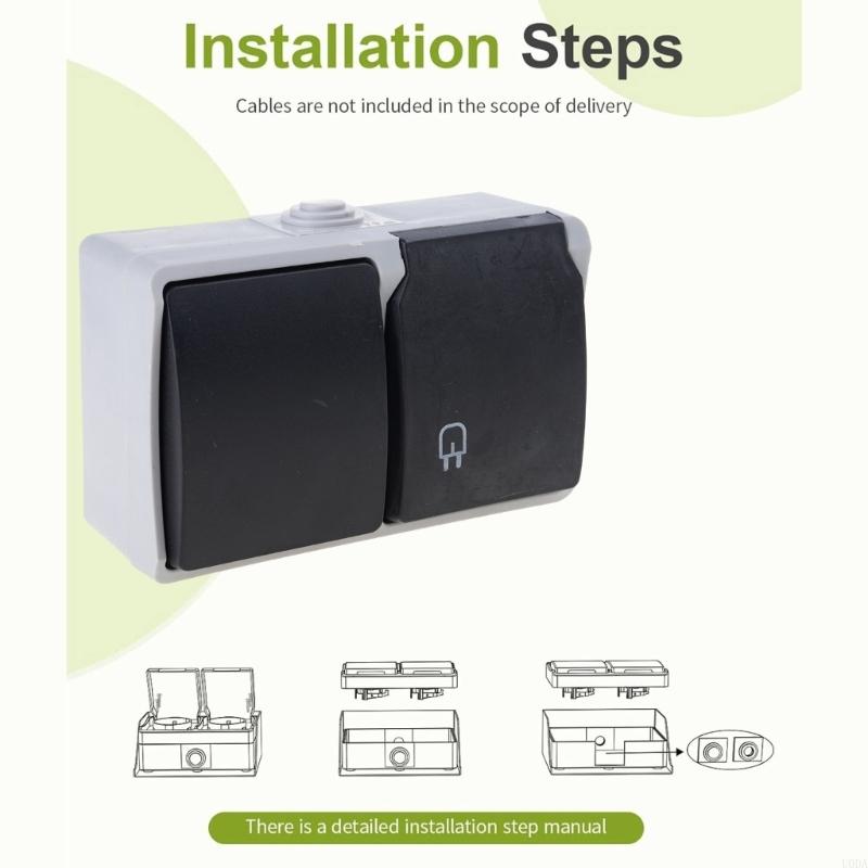  Waterproof Outlet with Cover  - Outdoor Power Outlet Install のレビューと価格