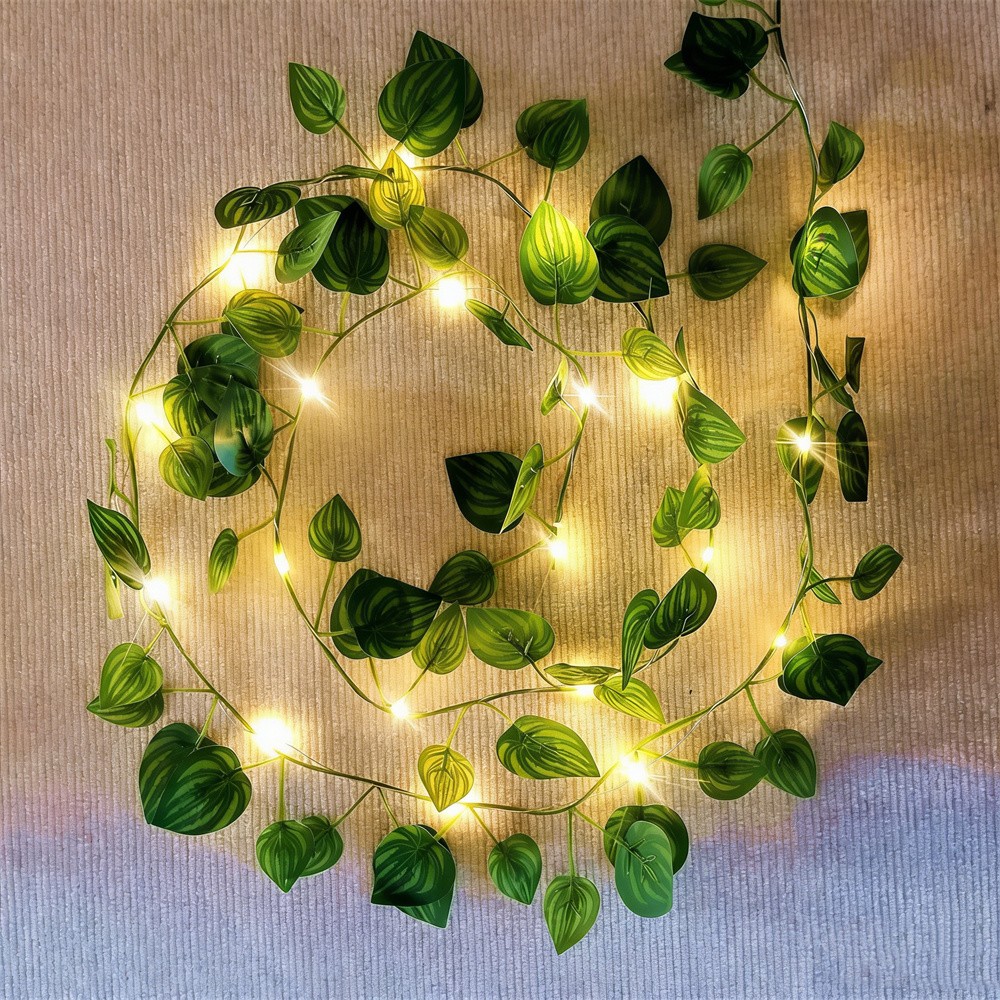 LED Green Rattan Leaf Fairy Li - Outdoor Power For Wedding のレビューと価格