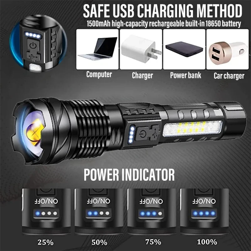 Powerful LED Flashlight Rechar - Outdoor Power For Camping のレビューと価格