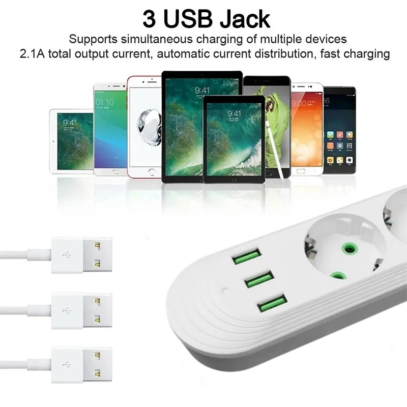 EU Plug AC Outlet 2500W Multip - Outdoor Power Strip のレビューと価格