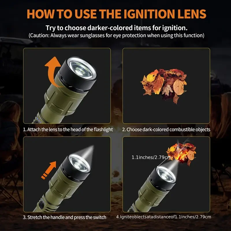 Bright Zoomable Flashlight w/  - Outdoor Power For Camping のレビューと価格