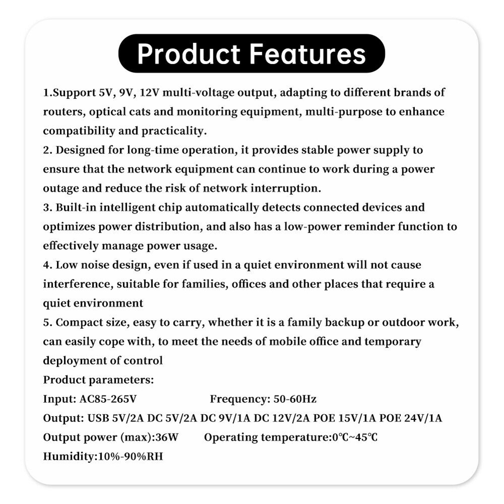 1018L 5V 9V 12V Backup DC UPS  - Ups Power Supply Outdoor のレビューと価格