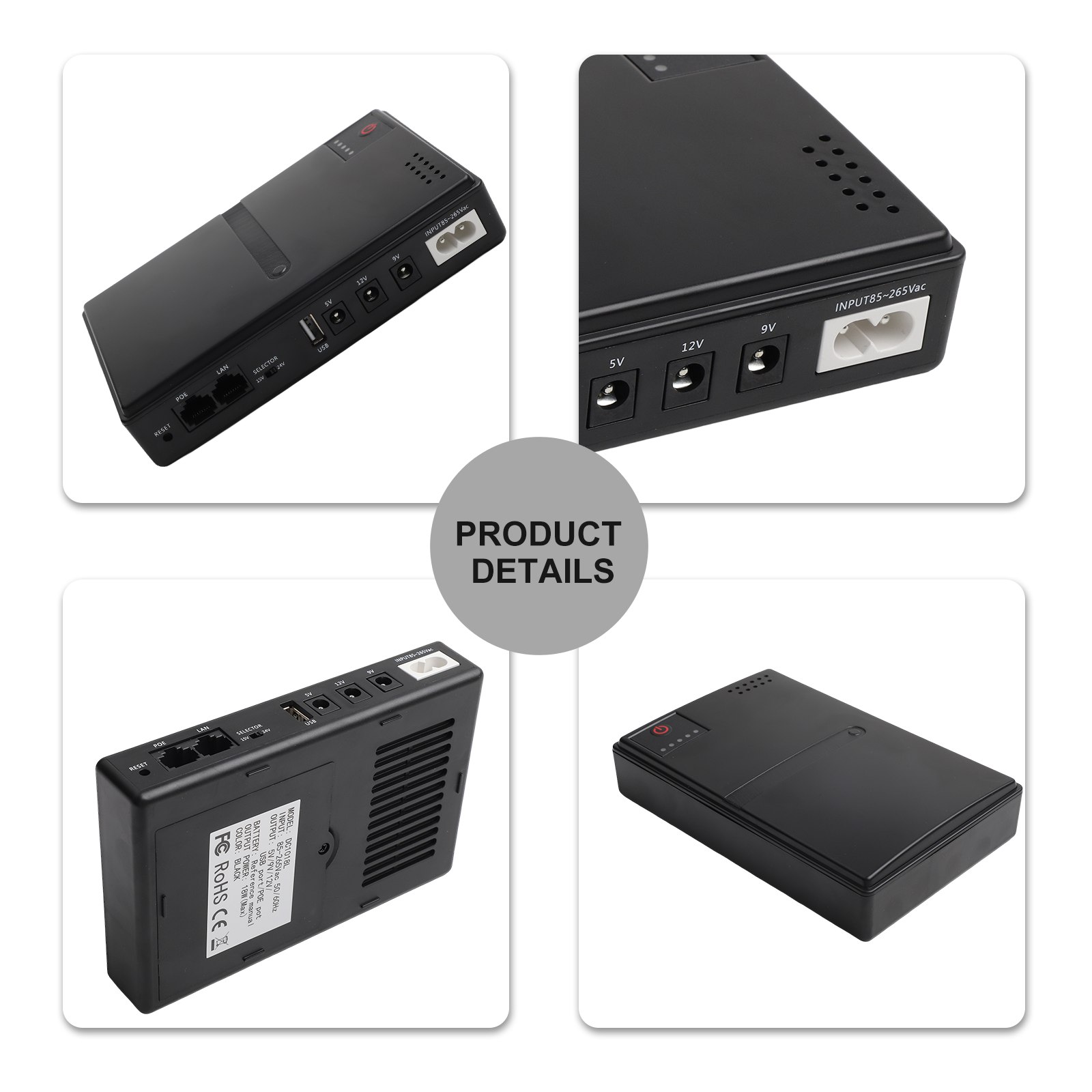 1018L 5V 9V 12V Backup DC UPS  - Ups Power Supply Outdoor のレビューと価格
