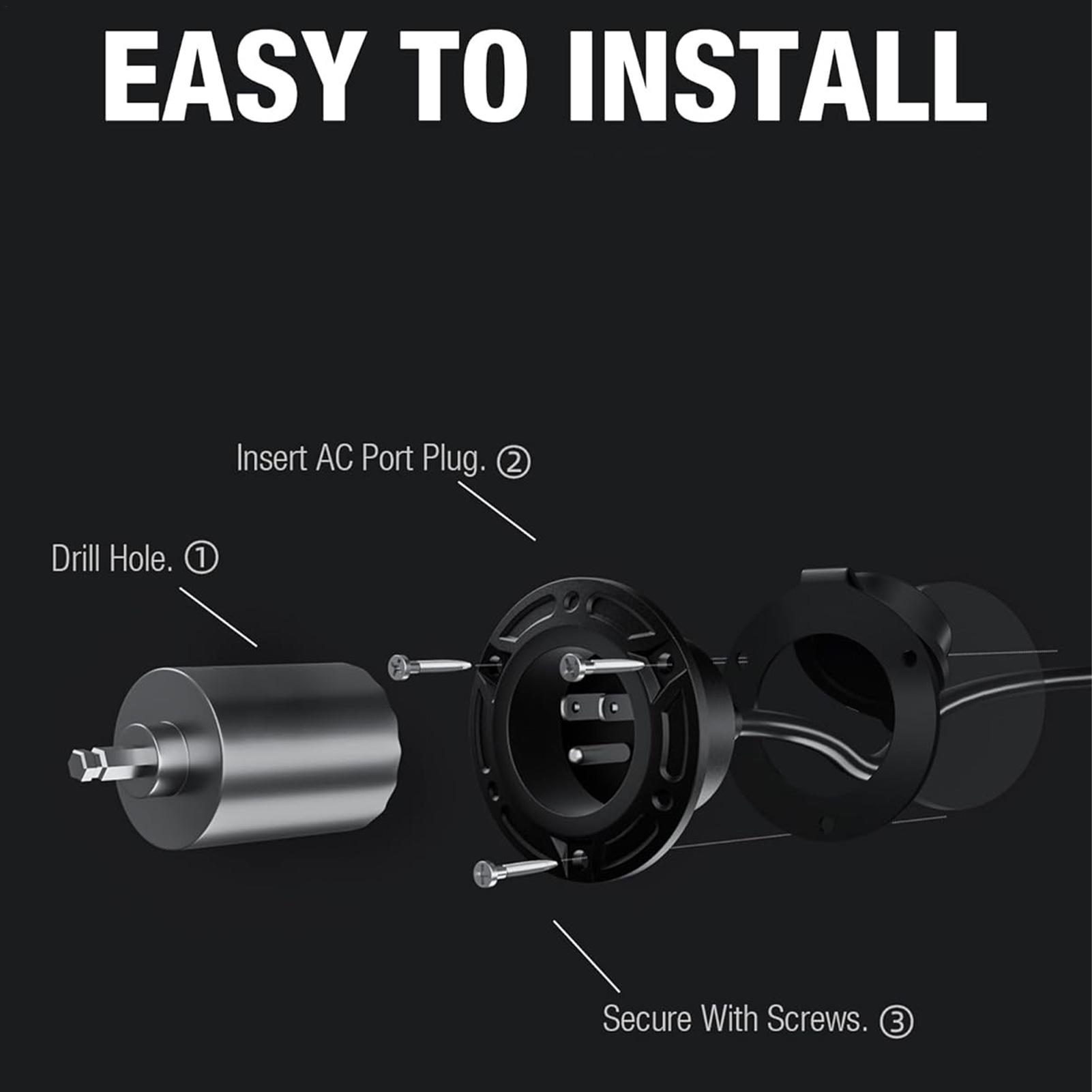 US Standard 125V RV Power Inle - Outdoor Power Outlet Install のレビューと価格