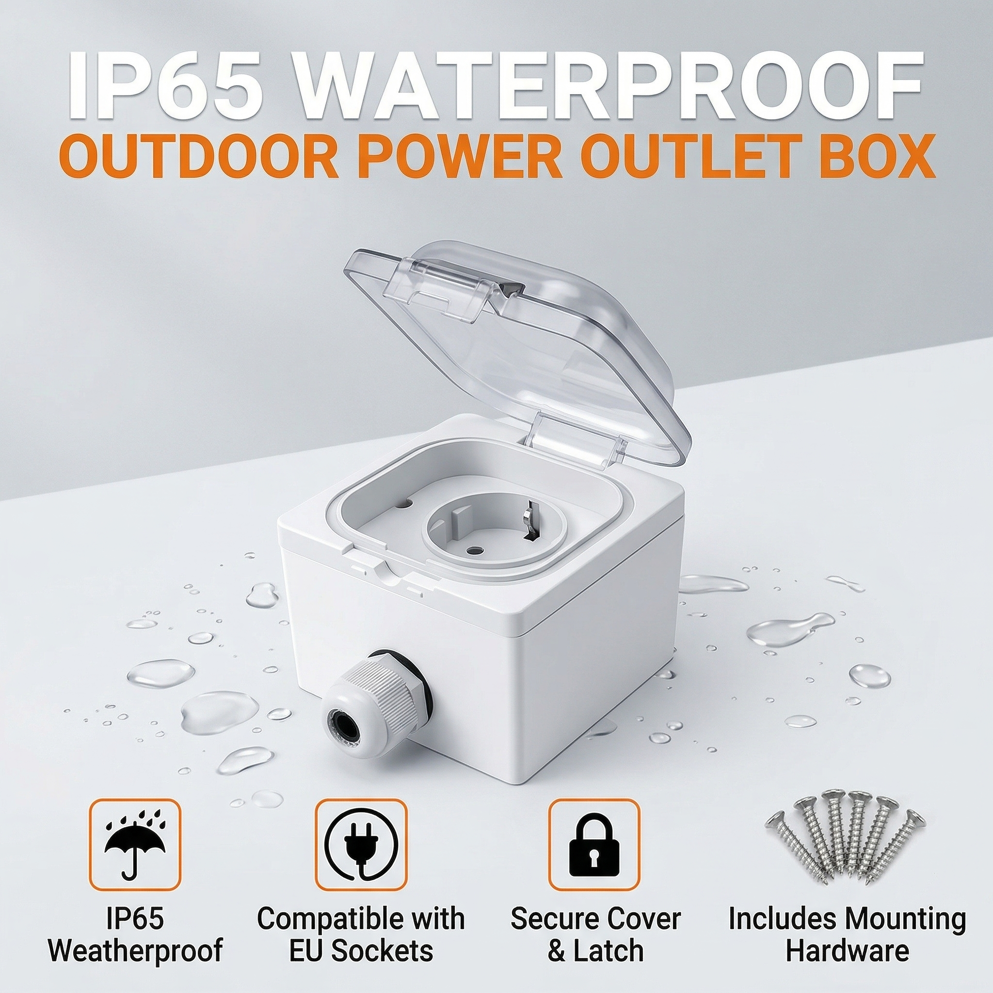 IP65 Waterproof Surface-Mount  - Outdoor Power Box のレビューと価格