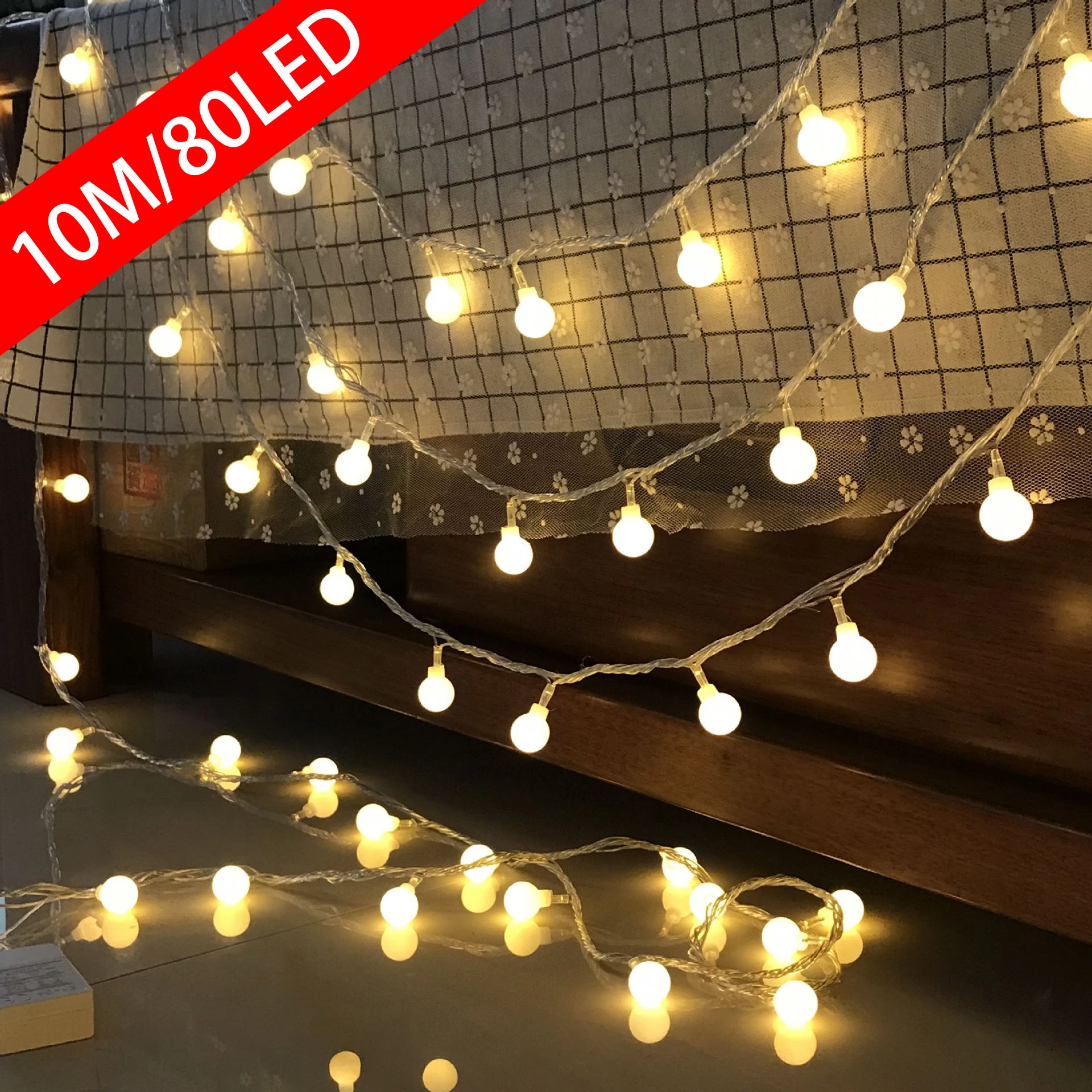 10M USB/Battery Power Ball LED - Outdoor Power For Wedding のレビューと価格