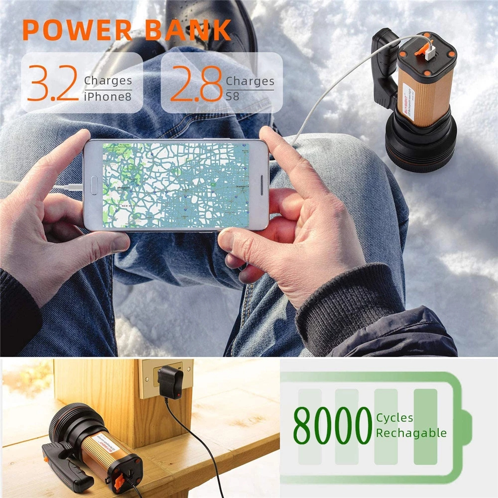150W Powerful Flashlight 50000 - Outdoor Power Meter Bike のレビューと価格