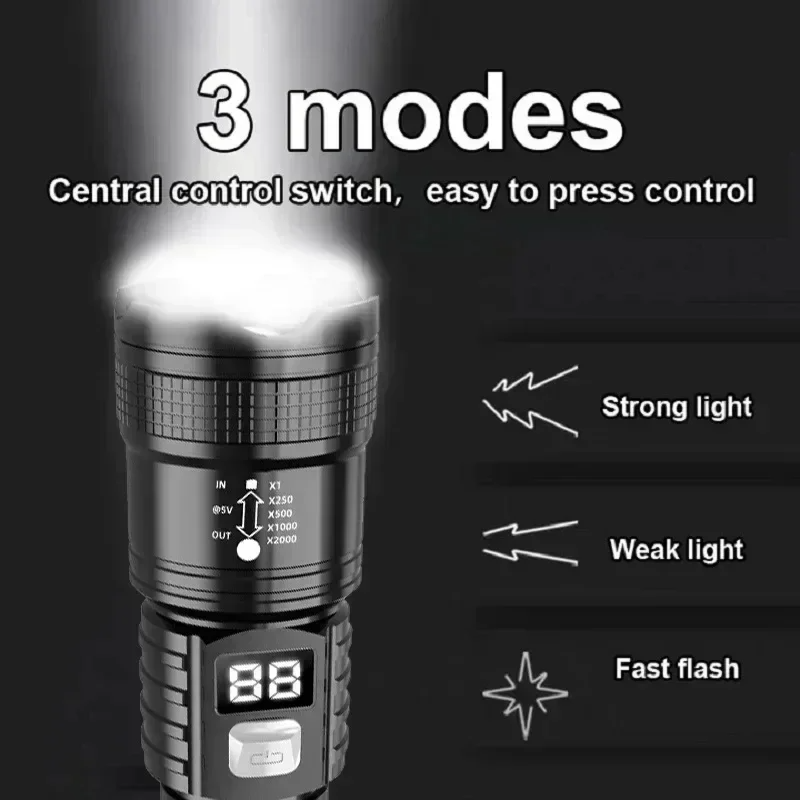 P50 High Brightness Flashlight - Outdoor Usb Power Bank のレビューと価格