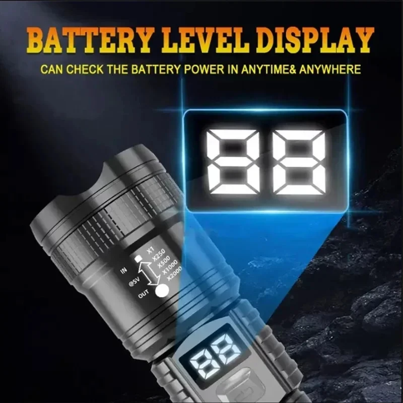 P50 High Brightness Flashlight - Outdoor Usb Power Bank のレビューと価格
