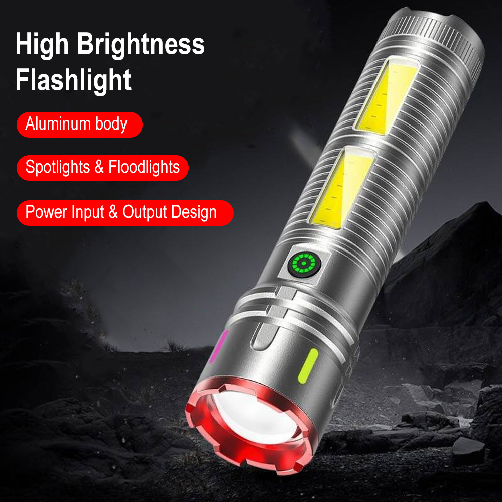 BORUiT Zoomable LED Flashlight - Outdoor Power Meter Bike のレビューと価格