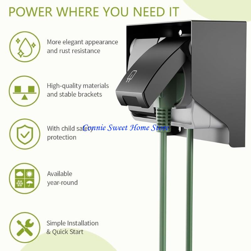 LXAF 2 Gang Waterproof Outlet  - Outdoor Power Outlet Install のレビューと価格