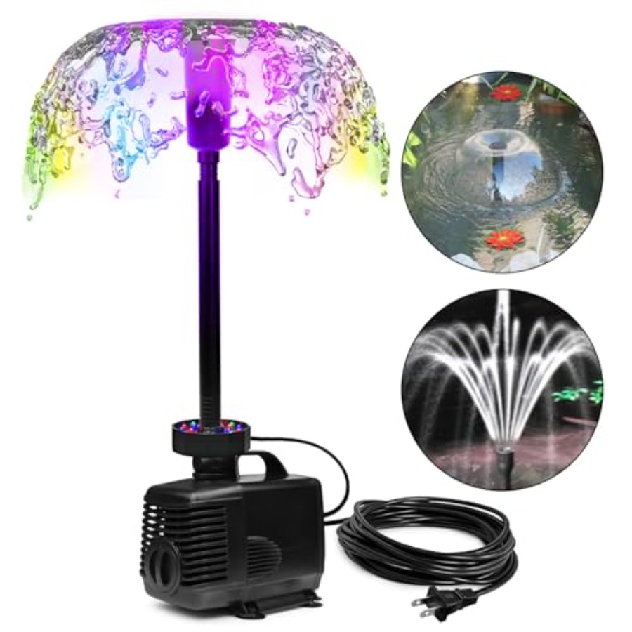 45W 792 GPH LED Pond Pump with - Water Pump Submersible のレビューと価格