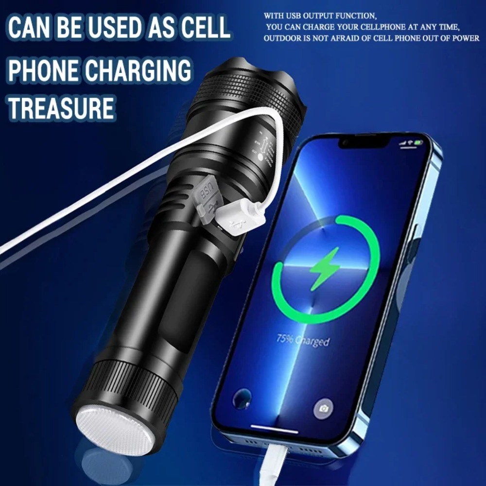 Powerful LED Flashlight USB Re - Outdoor Usb Power Bank のレビューと価格