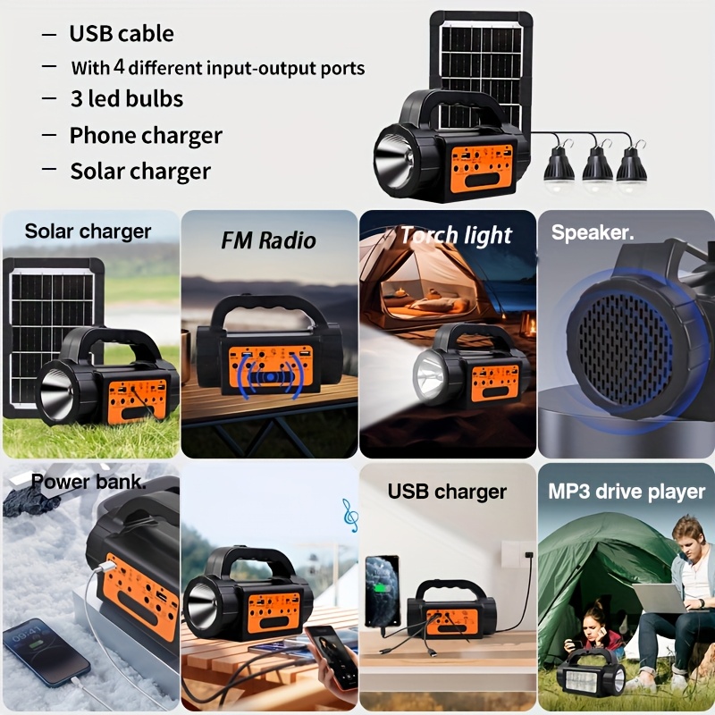 Solar Rechargeable Camping Lig - Outdoor Power For Camping のレビューと価格