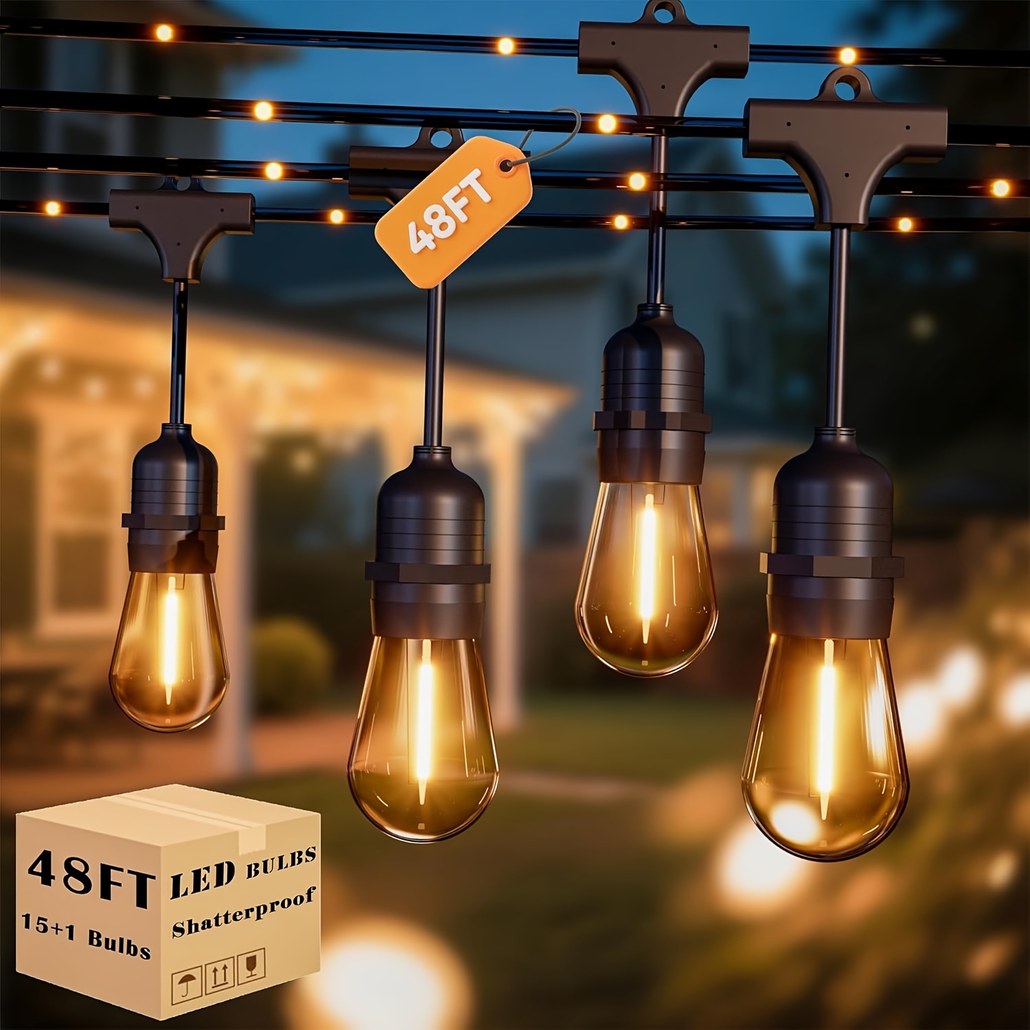 BEATINEON Outdoor String Light - Outdoor Power Strip のレビューと価格