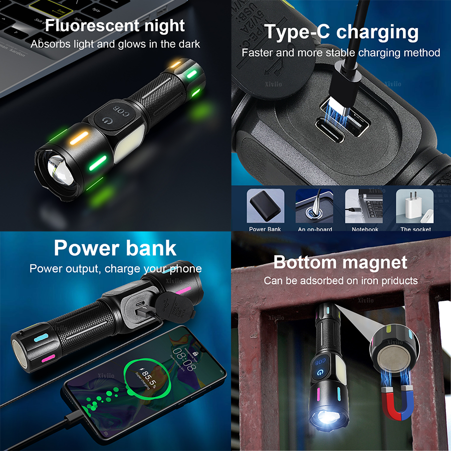 78000000LM LED Flashlight Whit - Outdoor Power Meter Bike のレビューと価格