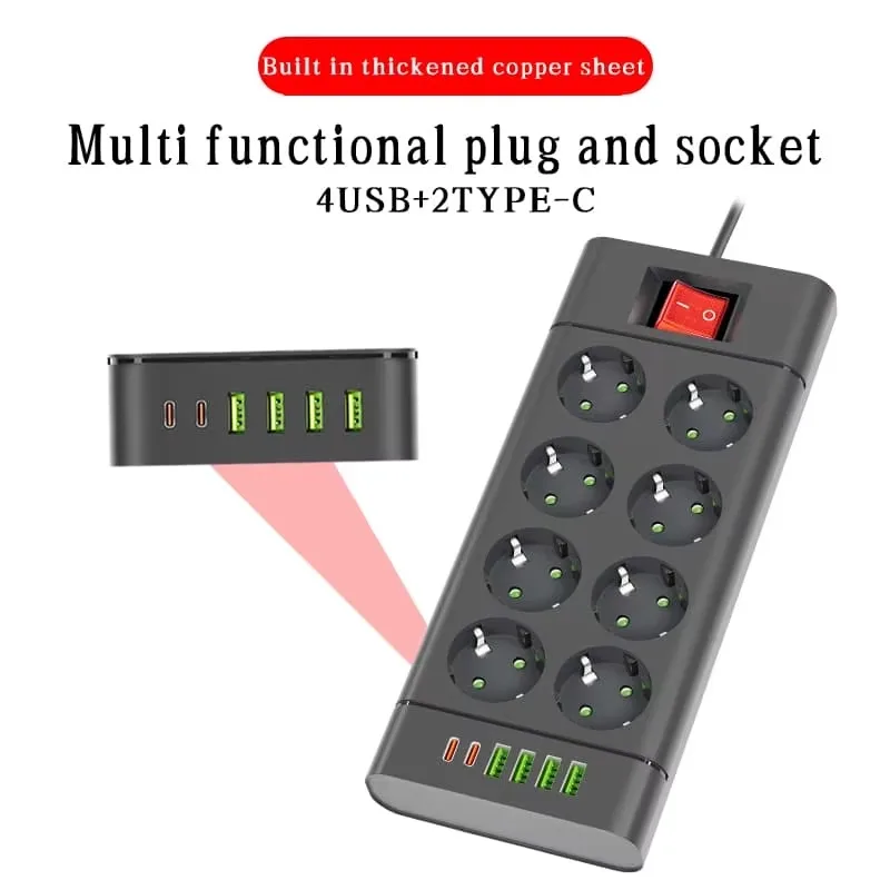 EU Plug Power Strip Outlet Ext - Outdoor Power Strip のレビューと価格