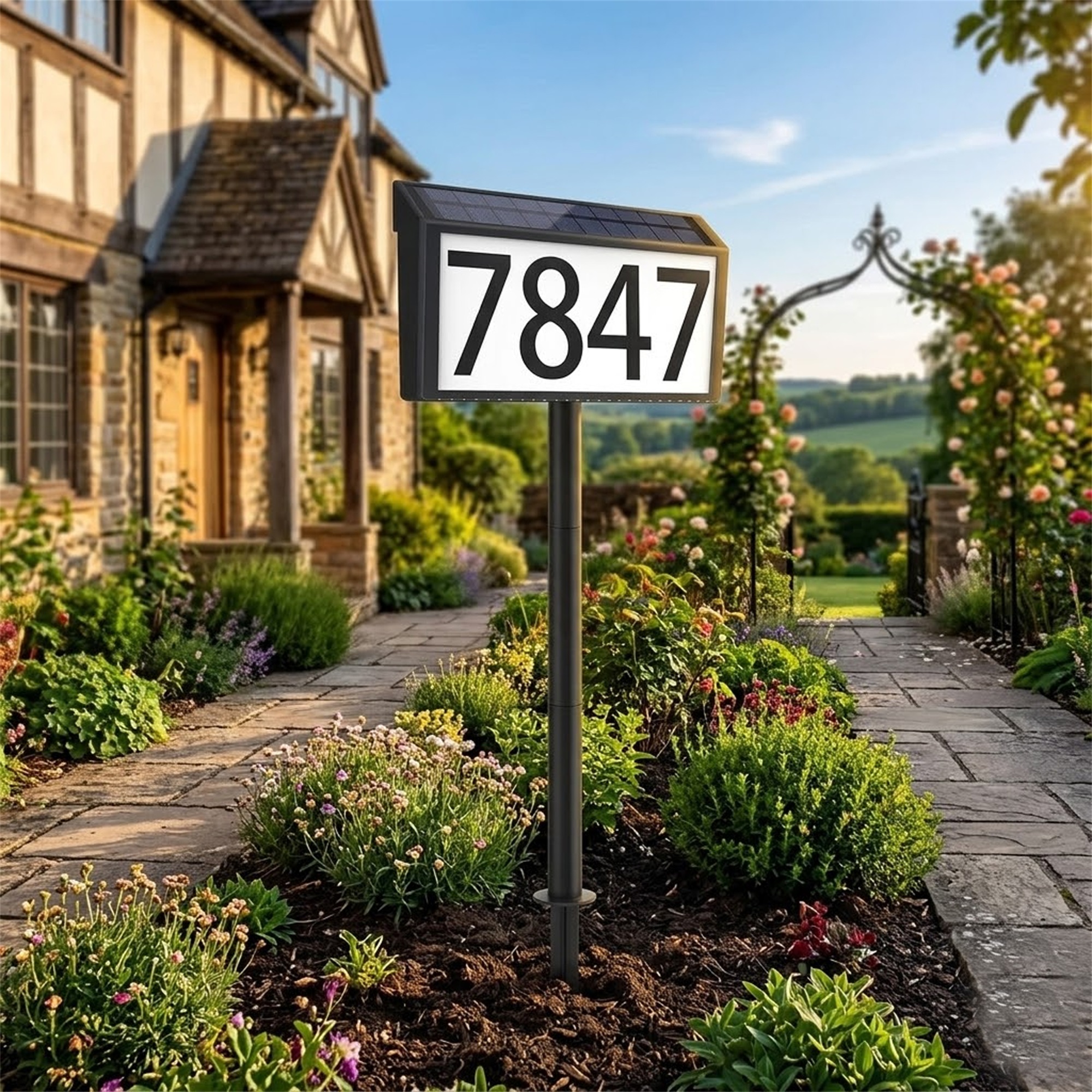 Solar Powered LED House Number - Outdoor Power House のレビューと価格