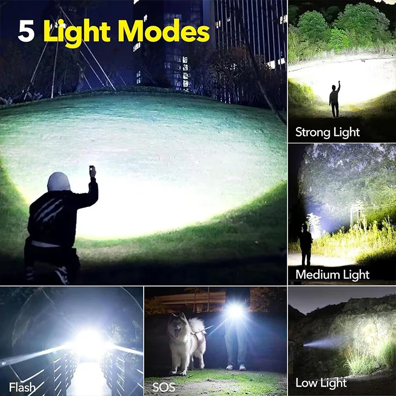 High Power LED Flashlight Rech - Outdoor Power For Camping のレビューと価格