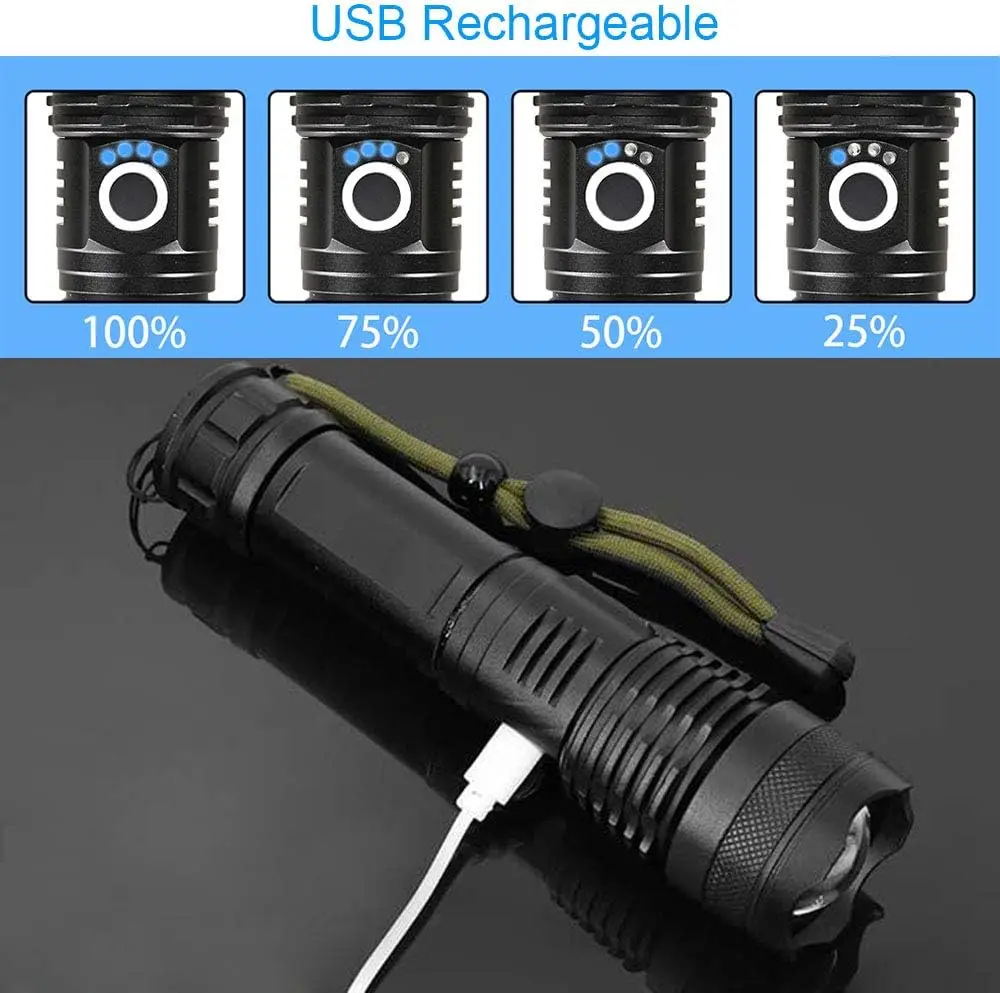 High Power LED Flashlight Rech - Outdoor Power For Camping のレビューと価格