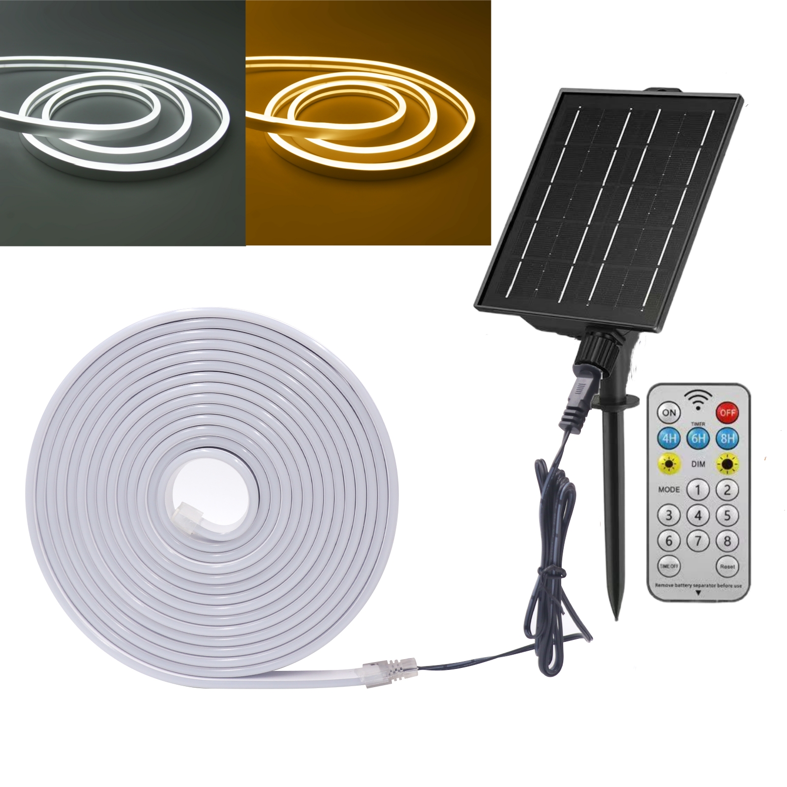 24V Solar Neon Light LED Strip - Outdoor Power Strip のレビューと価格