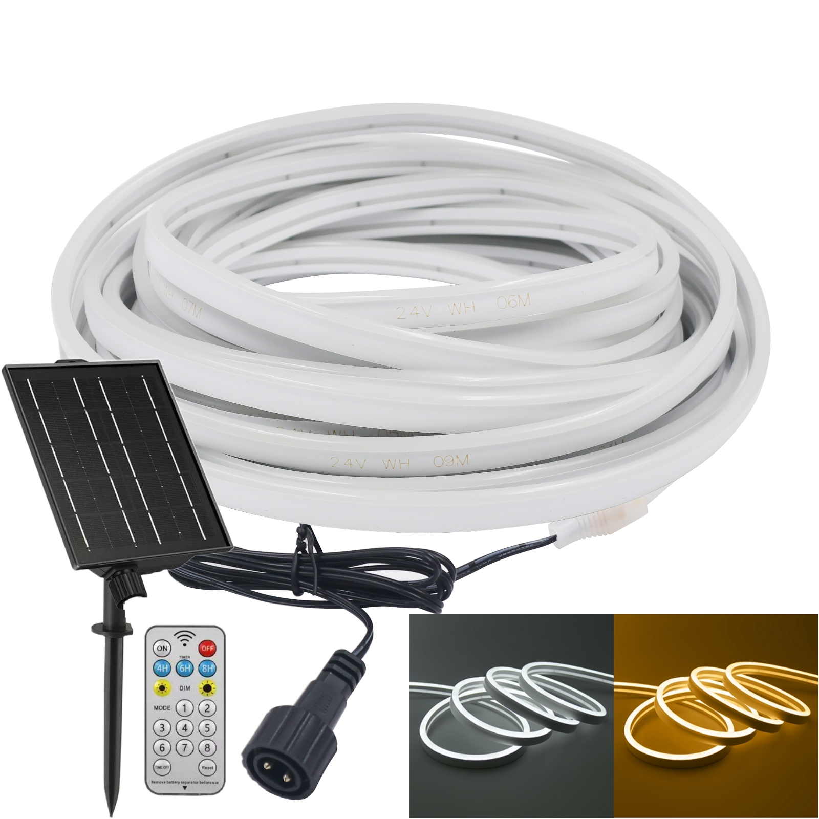 24V Solar Neon Light LED Strip - Outdoor Power Strip のレビューと価格