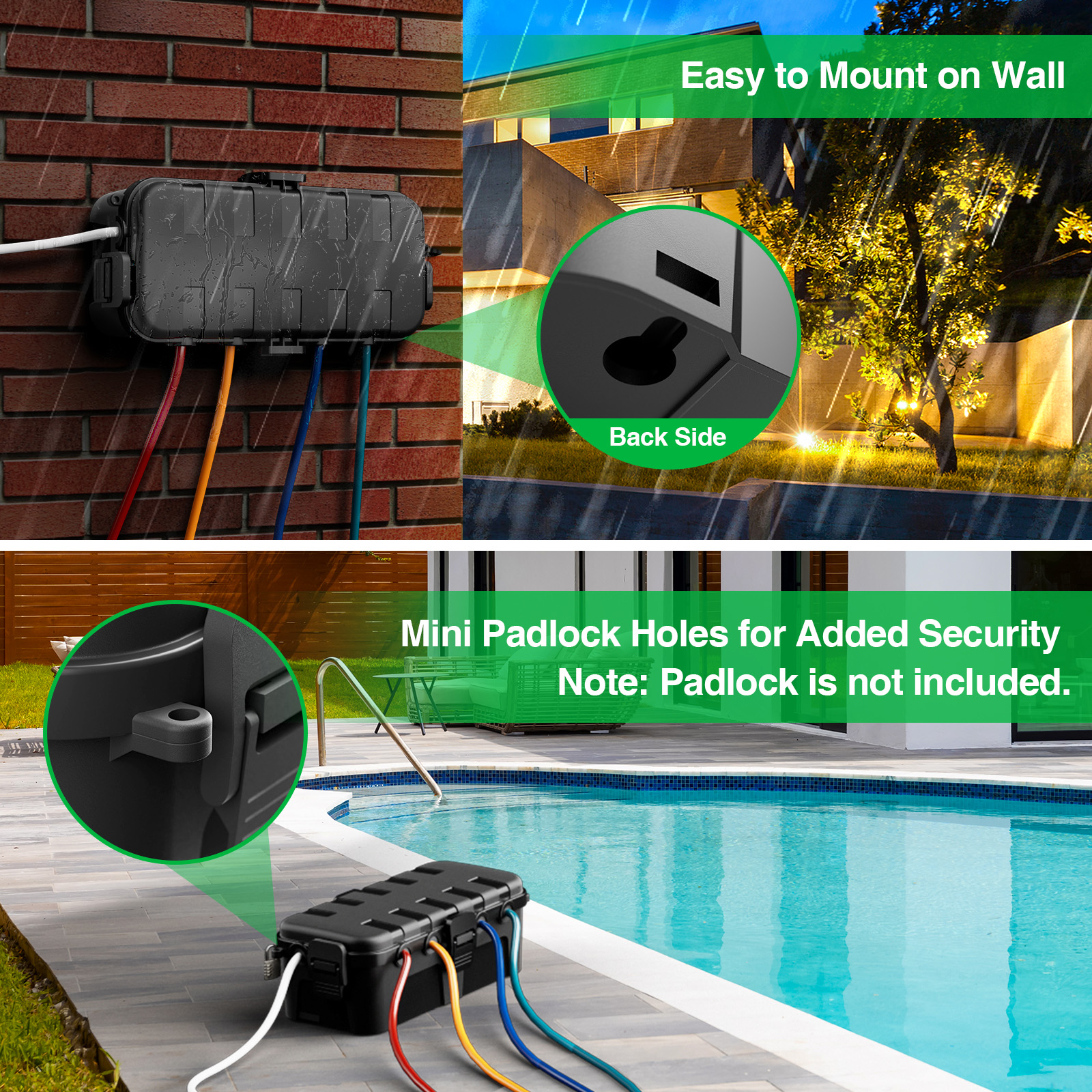Medium Outdoor Electrical Box, - Outdoor Power Extension Cord のレビューと価格