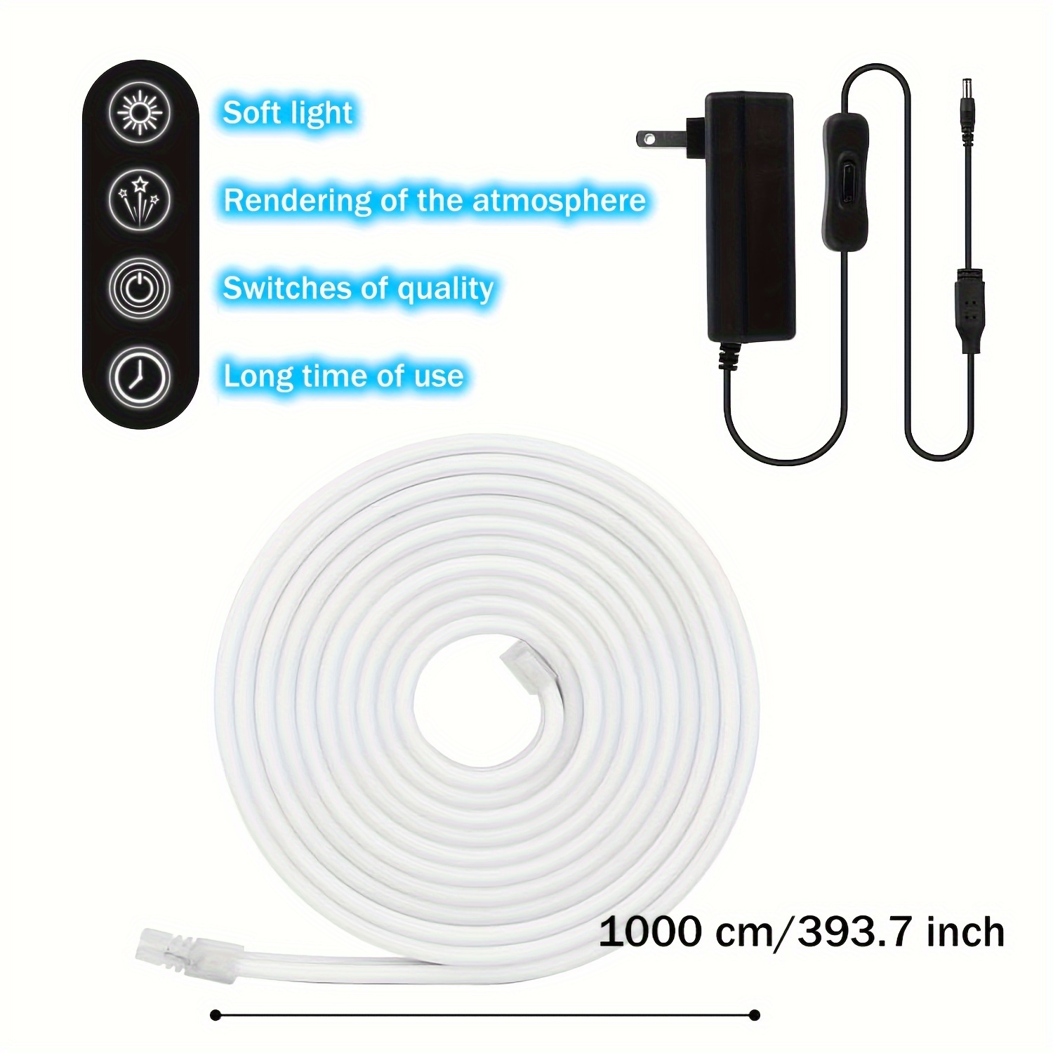 Neon LED Strip Lights 32.8ft/1 - Outdoor Power Strip のレビューと価格