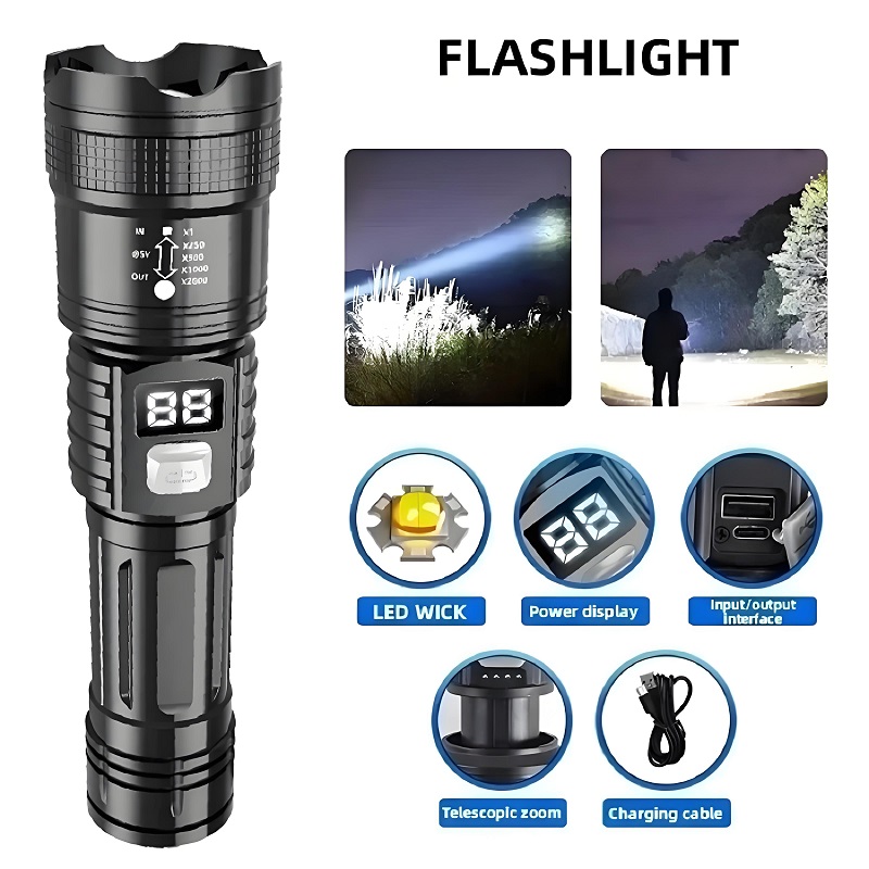 100000 High Power Led Flashlig - Outdoor Power Meter Bike のレビューと価格